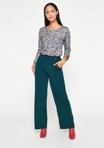 LOLALIZA Broek met wijde broekspijpen - Blauw - Maat 34