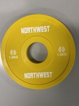 Northwest Fractional Halterschijf | Change Plate Set | 2 x 1.5 KG | Geel