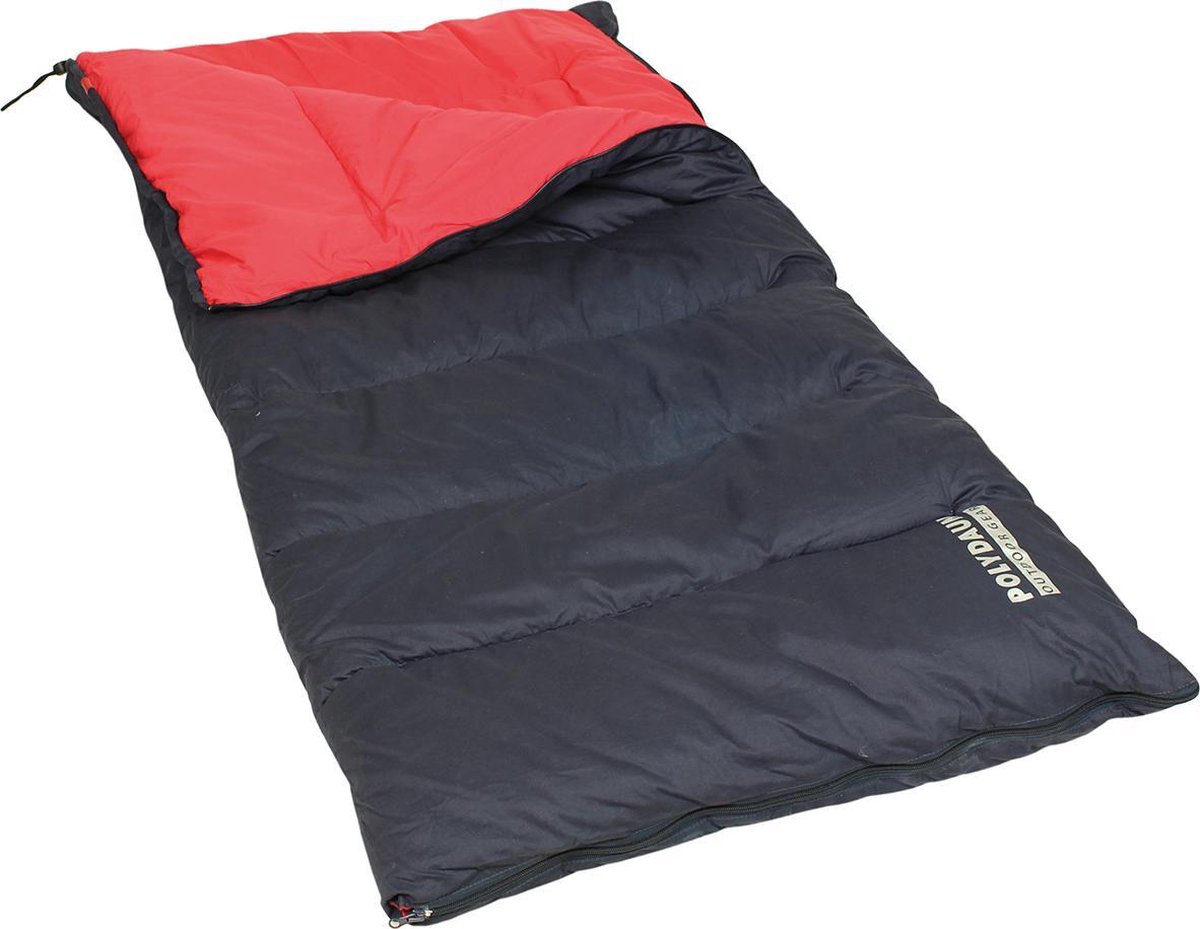 Polydaun Pelikaan junior - kinderslaapzak - blauw/rood - 70x160 cm reversibel