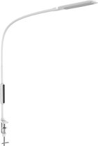 Iris Bureaulamp LED Dimbaar - Tafellamp Slaapkamer - Lamp met klem en Afstandsbediening - Leeslamp - Daglichtlamp - Handwerklamp - Hobbylamp -  Flexibele arm - Wit