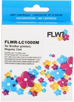 FLWR - Inktcartridge / LC-970M & LC-1000M / Magenta- Geschikt voor Brother