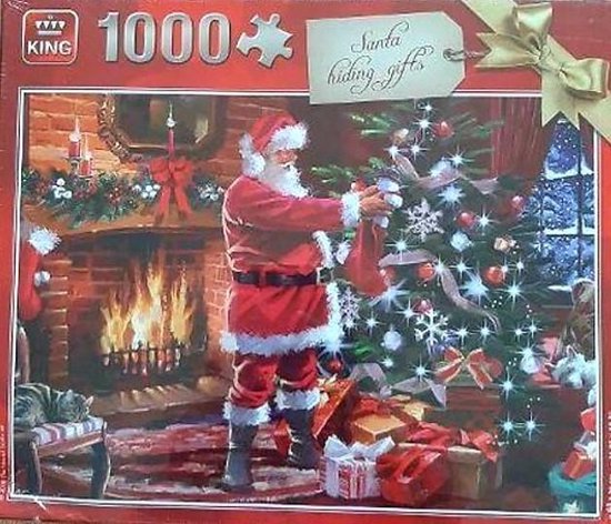 King Puzzel 1000 stukjes Kerstman Kerstboom kerstKadootjes | bol.com