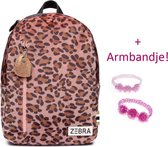 Zebra Trends Rugzak Panter Soft Leopard Rugtas - schooltas + armbandje