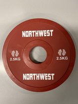 Northwest Fractional Halterschijf | Change Plate Set | 2 X 2.5 KG | Rood