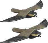 relaxdays 2 x épouvantail faucon volant - décoration de jardin - protection des oiseaux - chasse loin