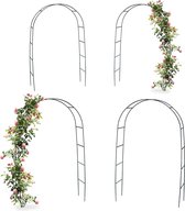 Relaxdays 4 x rozenboog – tuinboog – obelisk – pergola – klimop – rankhulp - rozen boog
