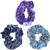 Zac's Alter Ego Haar scrunchie Acid Wash Paisley Set van 3 Multicolours