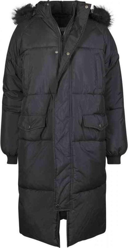 Urban Classics Winterjas -3XL- Oversized Faux Fur Puffer Zwart