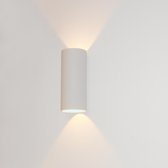 Wandlamp Brody 2 Wit - Ø7,2cm - LED 2x4W 2700K 2x360lm - IP54 - Dimbaar > wandlamp binnen wit | wandlamp buiten wit | wandlamp wit | buitenlamp wit | muurlamp wit | led lamp wit | sfeer lamp wit | design lamp wit