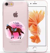 Apple Iphone 7 / 8 / SE2020 / SE2022 transparant siliconen hoesje - Horse Riding