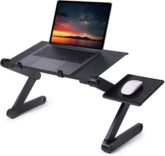 behang Classificatie Productie Laptop Standaard – Laptop Tafel - Opvouwbaar – Laptophouder – Laptop Stand  –... | bol.com