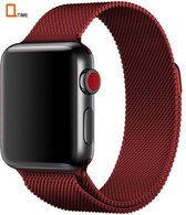 Milanese Loop Armband Voor Apple Watch 38/40 MM Iwatch Metalen Milanees Horloge Band – Rood Let op: smartwatch wordt niet meegeleverd, alleen het bandje!