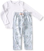 Little Label Pyjama Meisjes - Maat 122-128 - Blauw, Groen, Roze - Zachte BIO Katoen