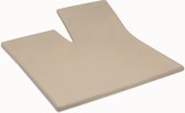 Damai Organic - Topper hoeslaken met split (tot 15 cm) - Bio satijn - 180x210 cm - Taupe