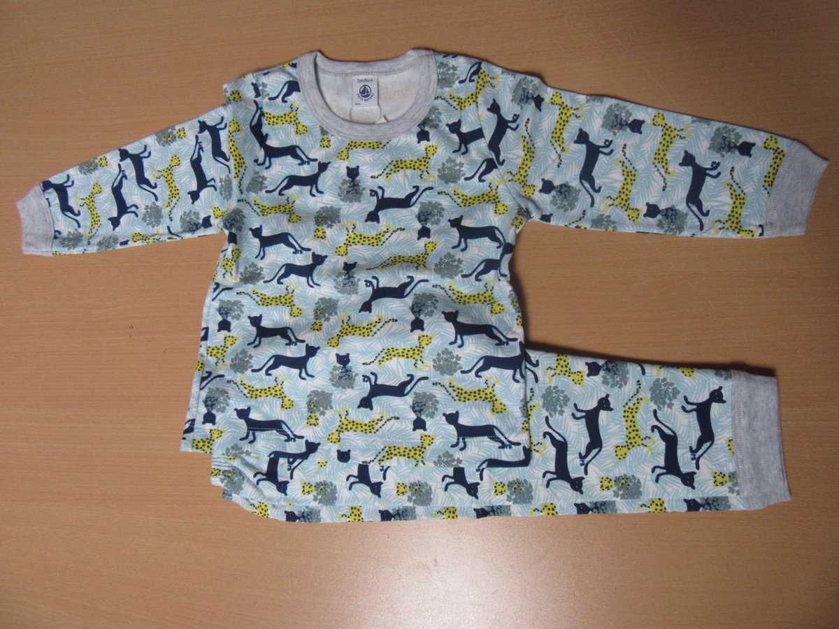 Petit Bateau - Pyjama - Panter - Marine - 2 jaar 86