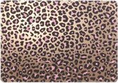 4x Placemats/onderleggers panterprint brons 30 x 45 cm - Tafel dekken - Hippe tafeldecoratie