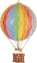 Authentic Models - Luchtballon Floating The Skies - Luchtballon decoratie - Kinderkamer decoratie - Regenboog- Ø 8,5cm
