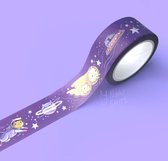 Washi Tape Ruimtevaart Katten | kawaii Japanse papier tape | aliens ufo