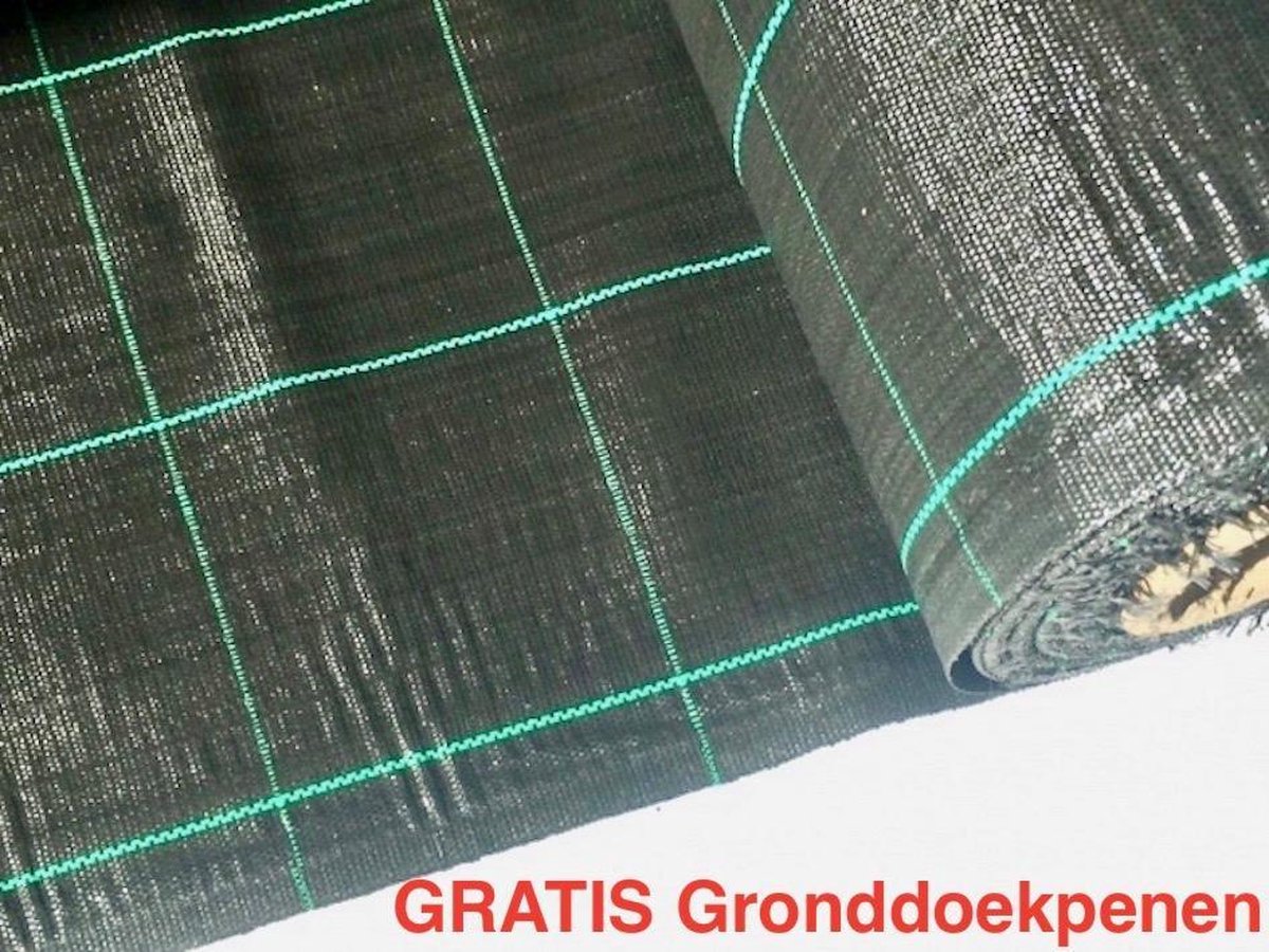 Campingdoek - Gronddoek - Worteldoek 3,30M X 7M totaal 23,1M² + 15 GRATIS grondpennen. Hoge kwaliteit, lucht en water doorlatend.
