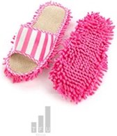Slippers met Mop- Mop slippers- handig - schoonmaak- schoonmaak -TFU-Media-slipper-Roze