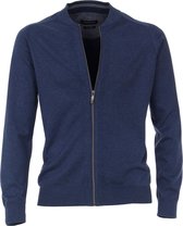 Casa Moda heren vest katoen - jeans blauw (met rits) -  Maat L