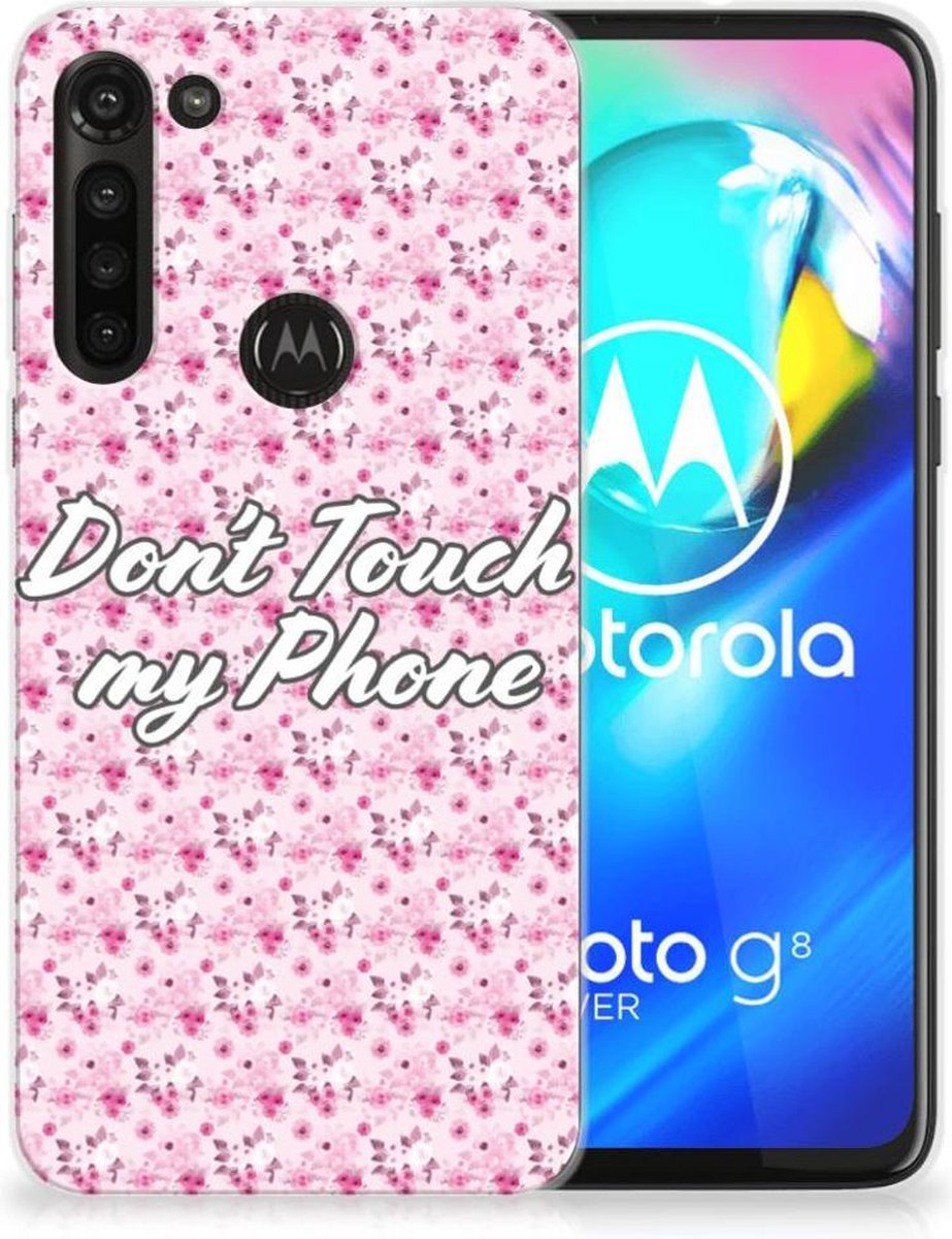 Motorola Moto G8 Power Silicone-hoesje Flowers Pink DTMP