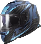 LS2 FF800 Storm Racer Matt Blue Full Face Helmet 2XL - Maat 2XL - Helm