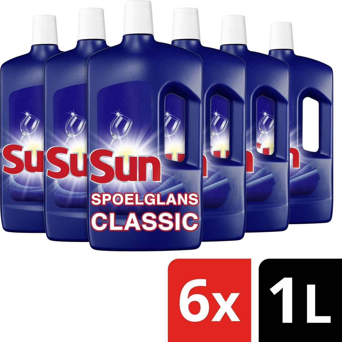 Sun Vaatwas - 6 x 1 lt - Spoelglans - Voordeelverpakking