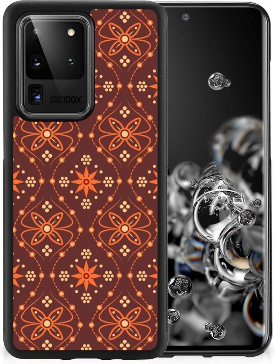 Samsung Galaxy S20 Ultra Bumper Case Batik Brown