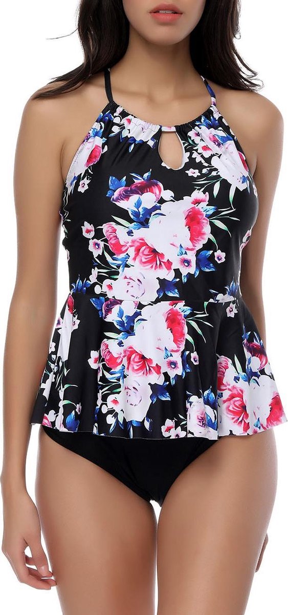 Tankini Dames 2Delig Bloemen Print Maat XL 'Tushainy'