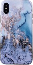 Casies TPU hoesje Graniet / Marmer telefoonhoesje - iPhone 6/6s - Marmer / graniet blauw