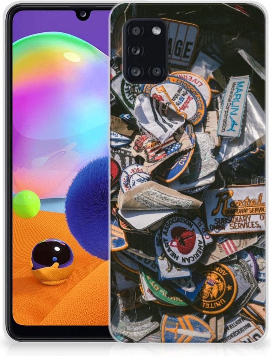 Samsung Galaxy A31 Siliconen Hoesje met foto Badges