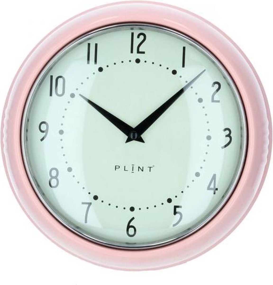 PLINT Wandklok Wandklok gelakt metaal - Roze