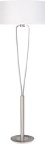 LED Vloerlamp - Trion Hilton - E27 Fitting - Rond - Mat Nikkel - Aluminium - BSE