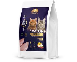 Avalon Petfood + Verse Kip Super Premium - Kattenvoer Droogvoer - Graanvrij - Kip, Groenten& fruit - 5Kg