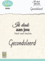 DCTCS002 Dutch condeolance clear stamps - Nellie Snellen teksten sentiments - Ik denk aan jou Heel veel sterkte Gecondoleerd