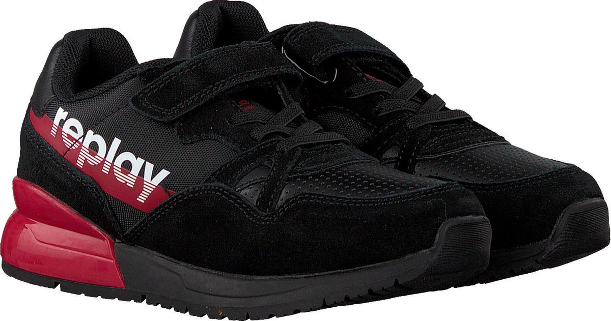 Replay Jongens Lage sneakers Swat - Zwart - Maat 34 | bol.com