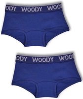 Woody Meisjes duopack shorts – donkerblauw – 192-1-SHO-Z/898 – maat 92