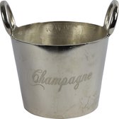 Luxury Label Wijnkoeler Champagne 29 Cm Metaal Zilver
