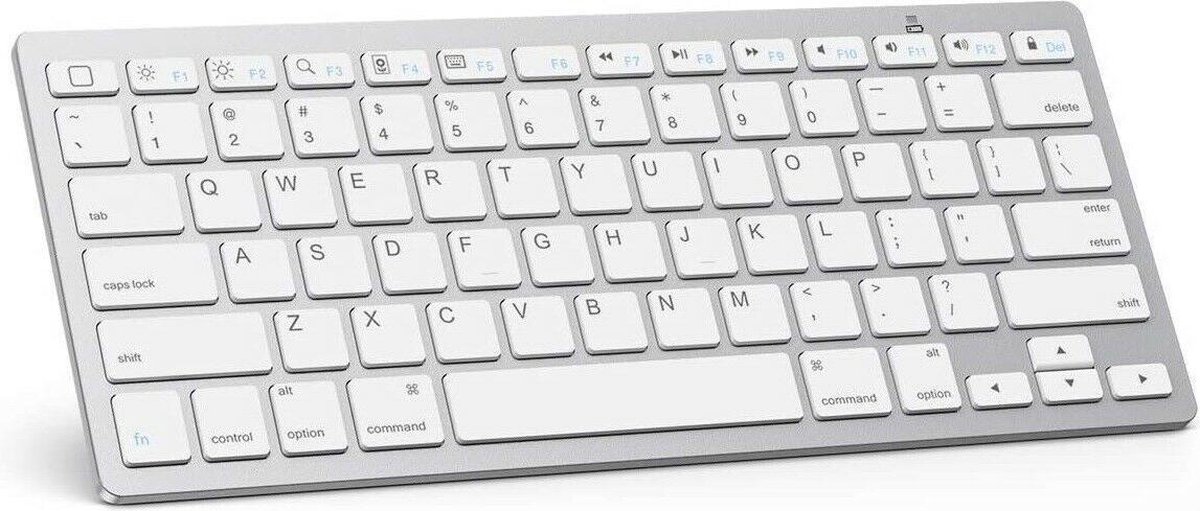Draadloos Toetsenbord - Wireless Keyboard - Bluetooth - Zilver | bol.com