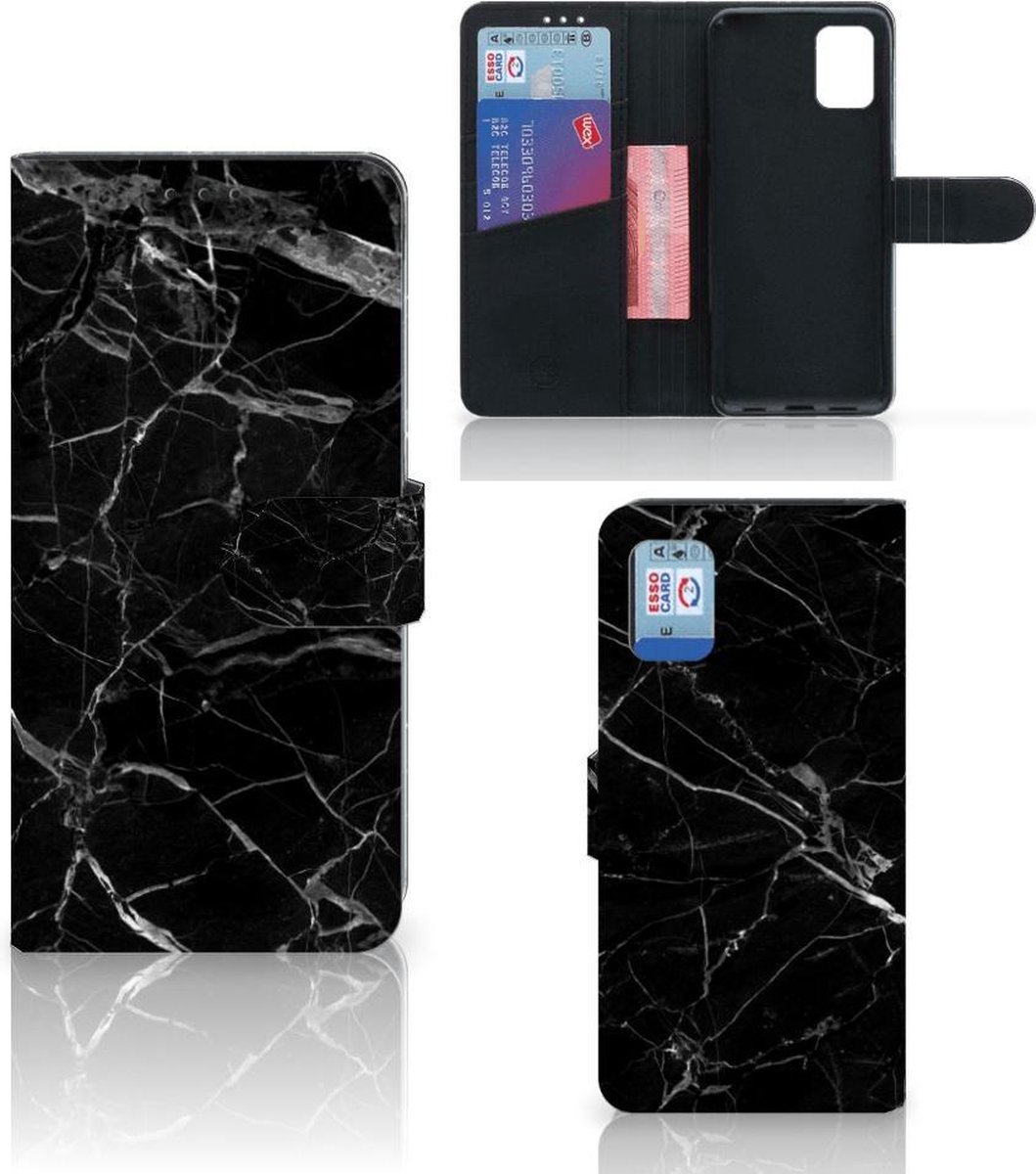 Samsung Galaxy A31 Bookcase Marmer Zwart - Origineel Cadeau Vader