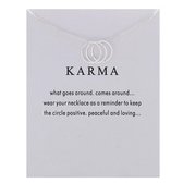 Kasey Karma Ketting - Rondjes aan ketting  3 Cirkels - Zilverkleurig