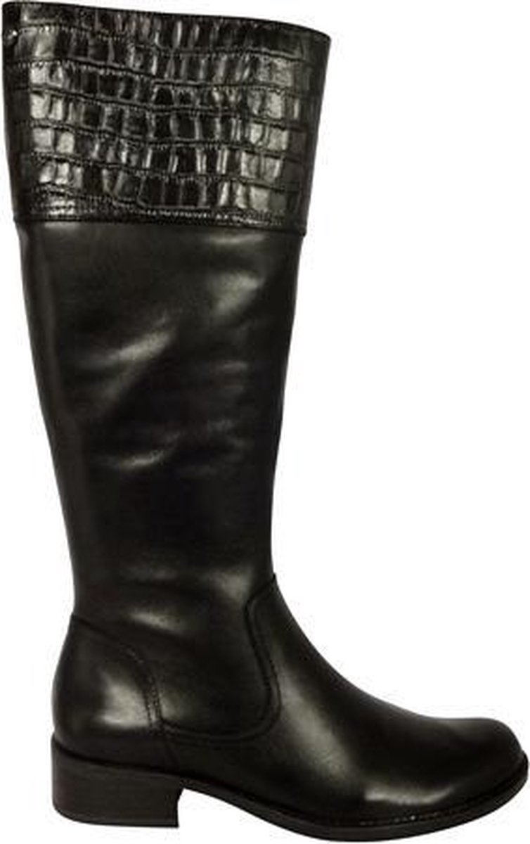 | Caprice Lange Laars 9 25535 25 Zwart Kroko Combi Durea Lange Laars 9644 975 Wijdte H Zwart Suede Van Driel