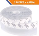 Simple Fix Tochtstrip - 5 Meter - Tochtstrips voor Deuren - Tochtstopper - Tochtrol - Tochtband - Hoogwaardig Silicone - Zelfklevend