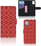 Smartphone Hoesje Geschikt voor Samsung Galaxy A31 Wallet Book Case Batik Red