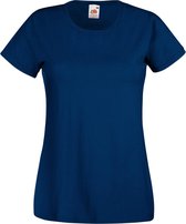 Fruit Of The Loom Dames / Vrouwen Damens-Fit Valueweight T-shirt met korte mouwen (Marine)