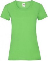Fruit Of The Loom Dames / Vrouwen Damens-Fit Valueweight T-shirt met korte mouwen (Lime)