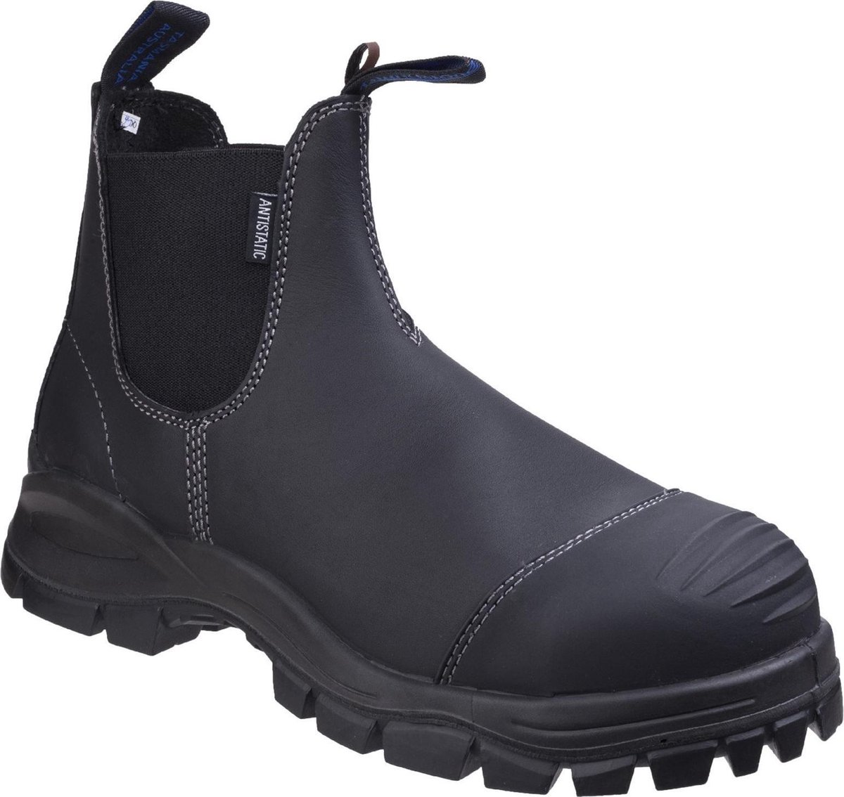 Blundstone Male Stiefel Boots #910 Black Platinum Leather (Safety Series)-11UK