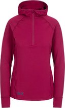Trespass Womens/Ladies Rebecca Hooded 1/2 Zip Top (Berry)
