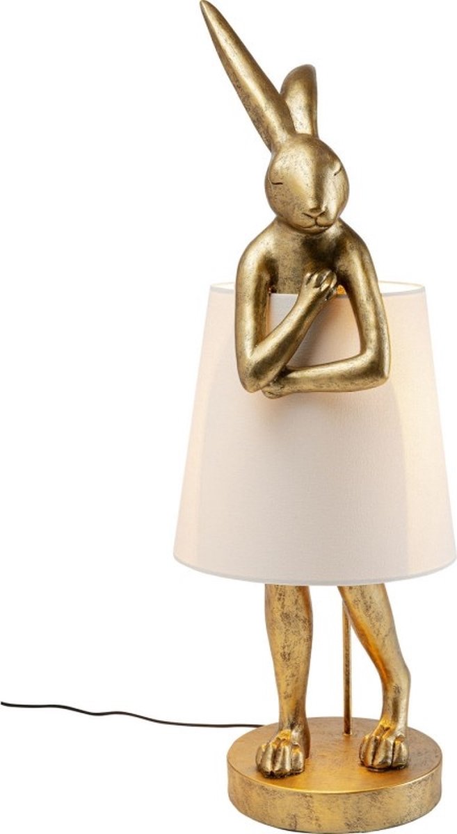 Karé Design - Tafellamp - Vloerlamp Animal Konijn - goud - XL - H 88 cm